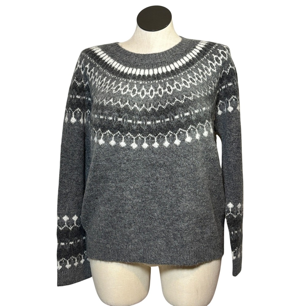 Evolution by Cyrus Stitch Fix Gray Fair Isle Wool Blend Sweater XL NWT E122544SF